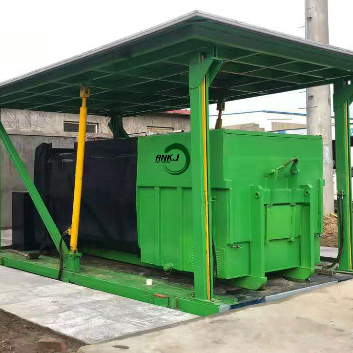 Underground waste compactor for waste sorting facilities