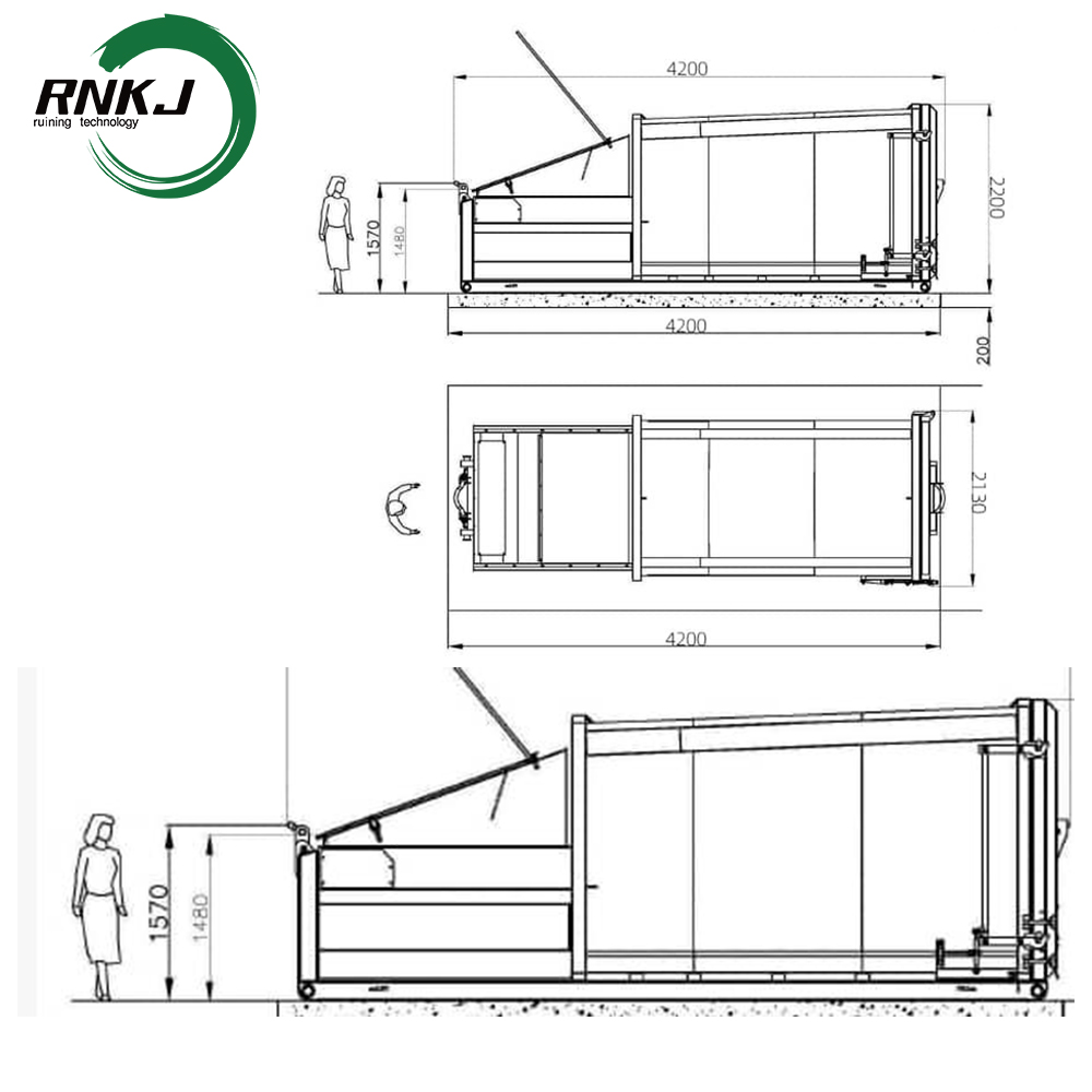 Mobile garbage compaction station
