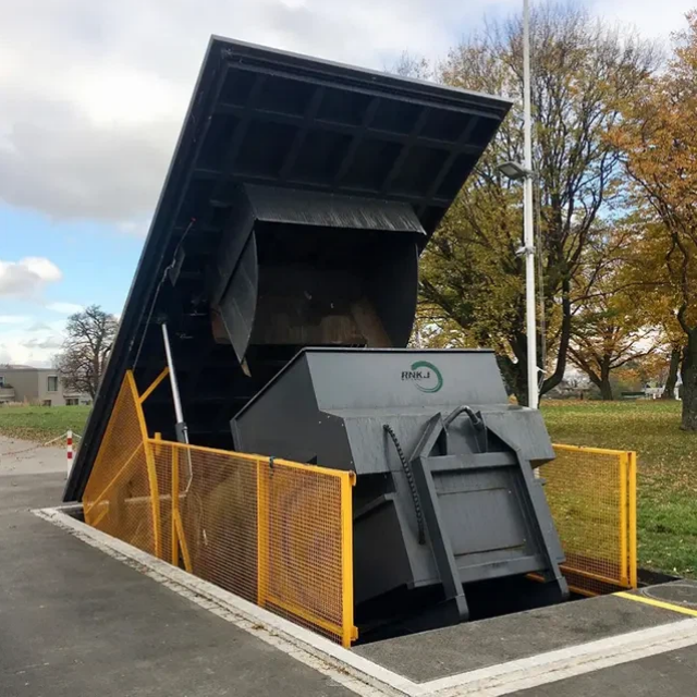 Unpowered Garbage Compression Station