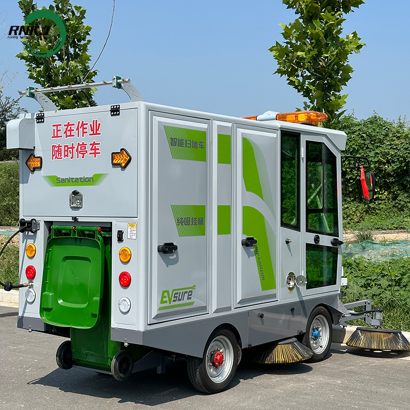 Bucket-type road cleaning machine