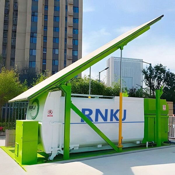 Underground waste compactor for waste sorting facilities