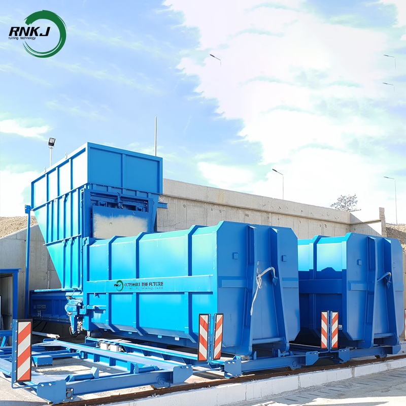Large Volume Split Garbage Compactor for Industrial Park