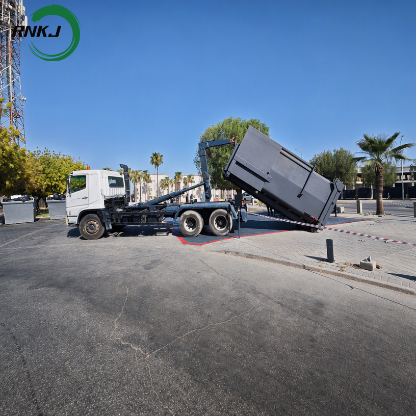 9m&sup3; Hook Lift Underground Fully Sealed Hydraulic Garbage Compression Equipment