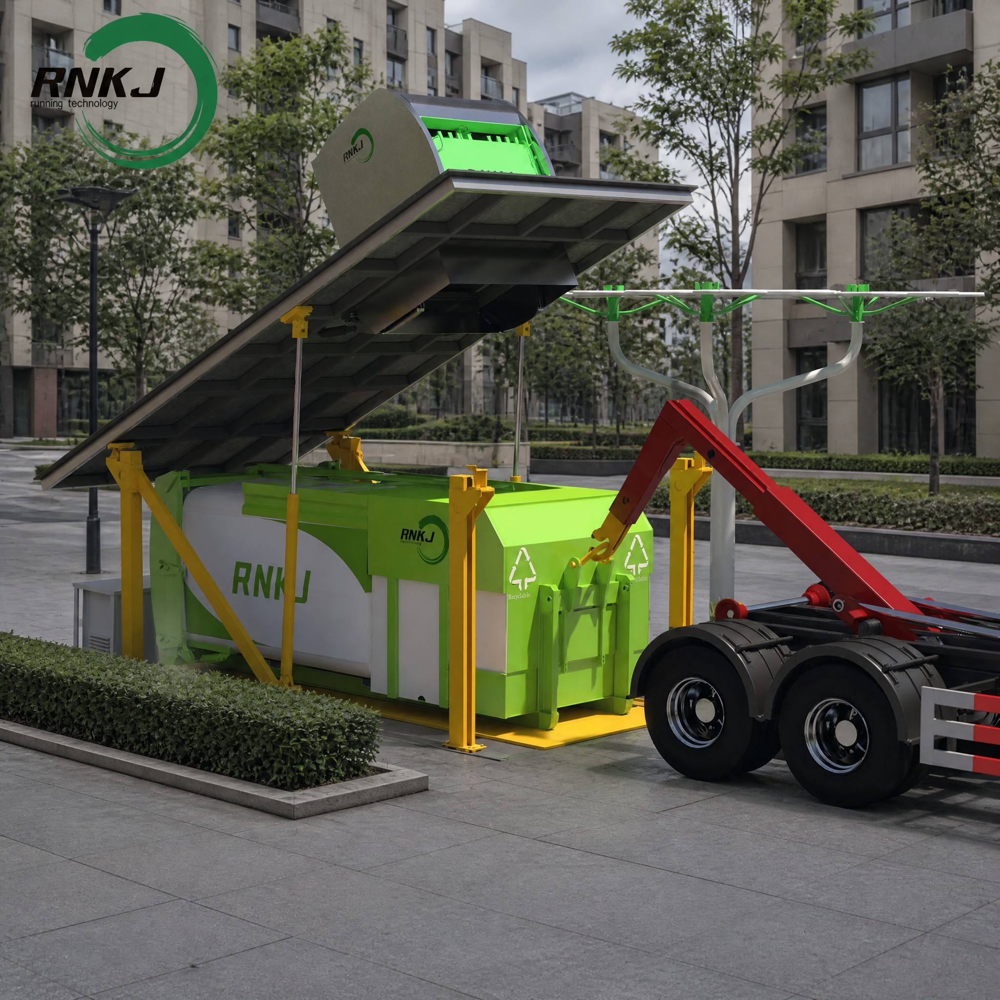 Industrial Underground Garbage Compactor with Hydraulic Lifting Platform