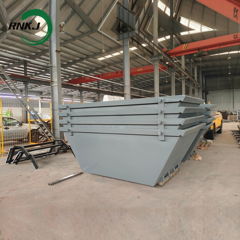 Custom 1-20 CBM Heavy-Duty Steel Skip Bin for Industrial Waste Collection