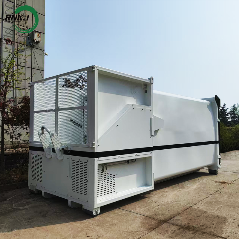 Custom 6–30 CBM Heavy-Duty Hydraulic Mobile Garbage Compactor for Hook Lift Truck Transport