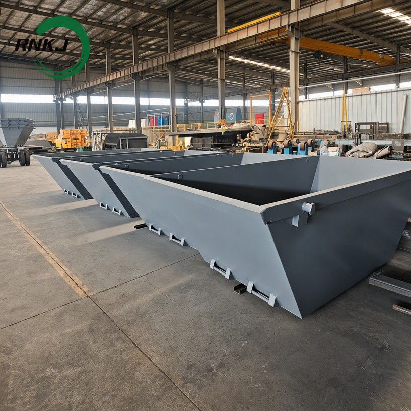Custom 1-20 CBM Heavy-Duty Steel Skip Bin for Industrial Waste Collection