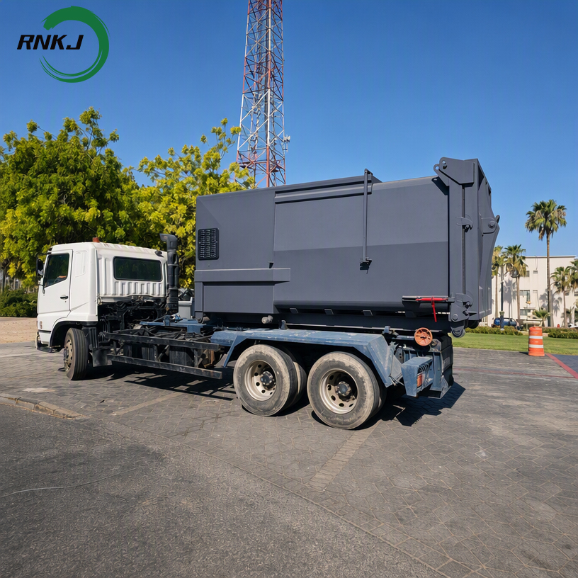 9m&sup3; Hook Lift Underground Fully Sealed Hydraulic Garbage Compression Equipment