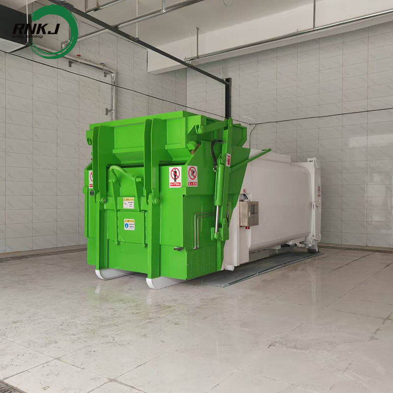 9 Cubic Yard Large Opening Self Contained Hopper Garbage Compactor