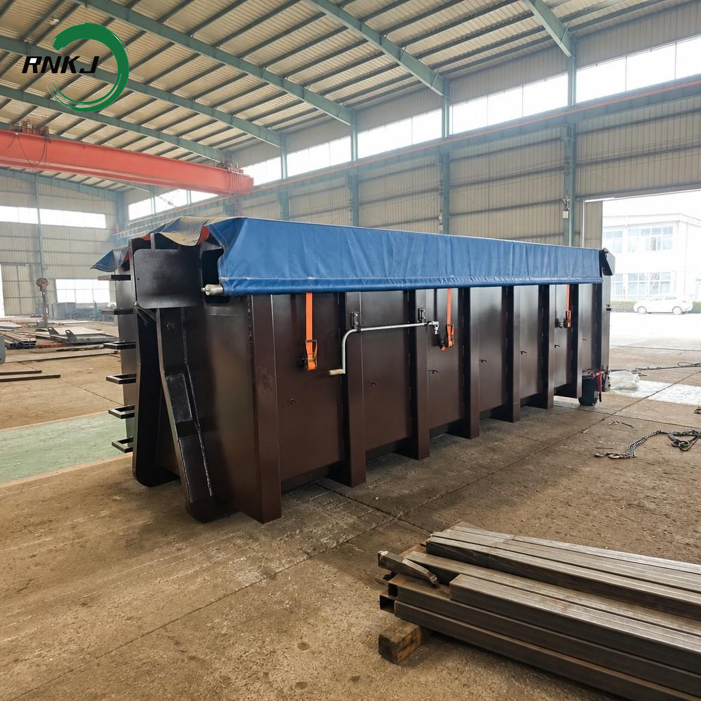 6-40 CBM Heavy-Duty Steel Hook Lift Roll Off Container for Industrial Waste Collection