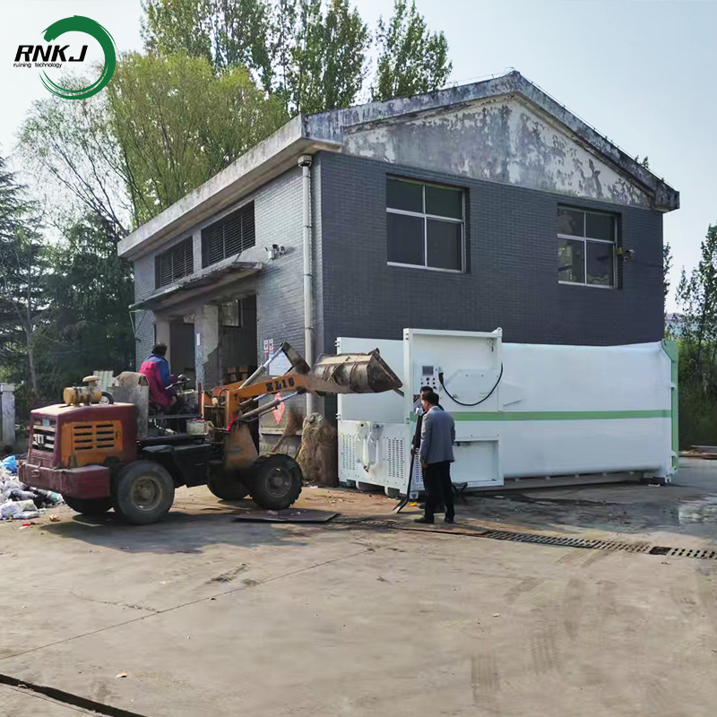 Custom 6–30 CBM Heavy-Duty Hydraulic Mobile Garbage Compactor for Hook Lift Truck Transport