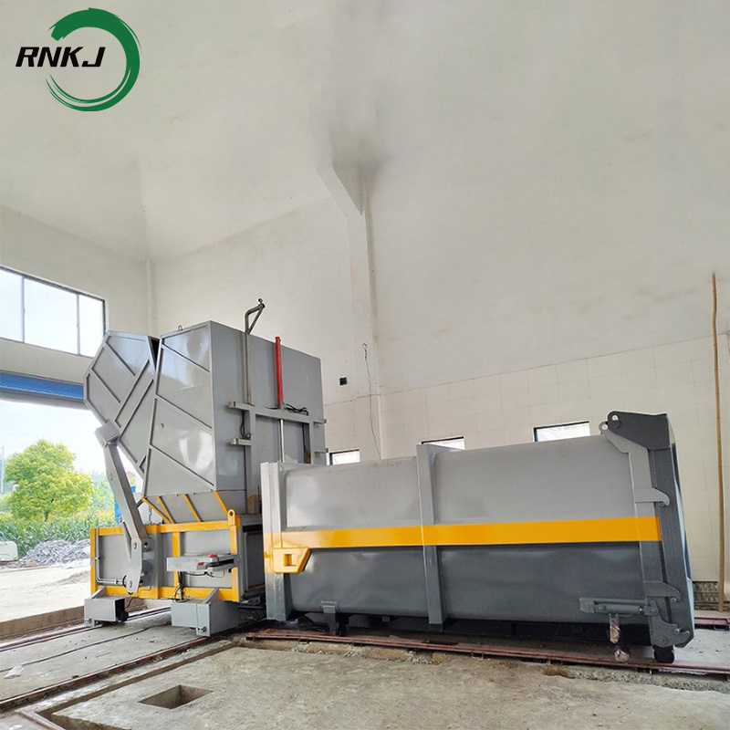 Hydraulic Split-Type Garbage Compactor with Hook Lift Container