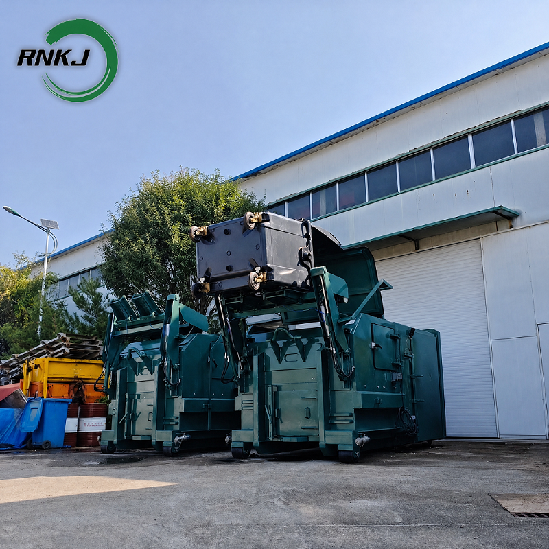 Automatic Bin Tipping Hydraulic Bucket Type Waste Compactor for Municipal Sanitation Projects