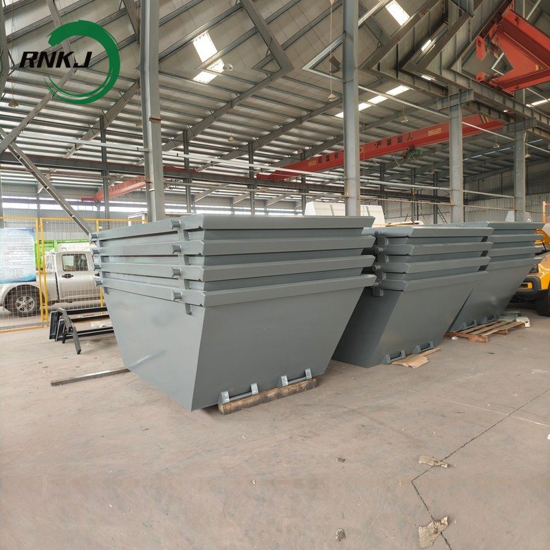 Custom 1-20 CBM Heavy-Duty Steel Skip Bin for Industrial Waste Collection