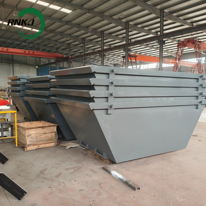 Custom 1-20 CBM Heavy-Duty Steel Skip Bin for Industrial Waste Collection
